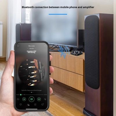 2.0 Canal de alta potencia 100W Amplificador de karaoke inalámbrico BT Sin pérdidas de decodificación HDML ARC Fibra óptica electrónica coaxial