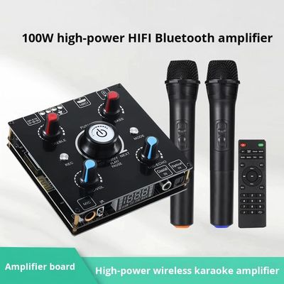 2.0 Canal de alta potencia 100W Amplificador de karaoke inalámbrico BT Sin pérdidas de decodificación HDML ARC Fibra óptica electrónica coaxial