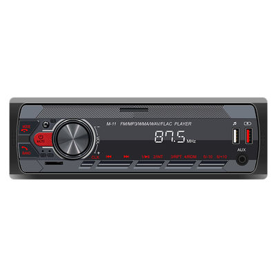 1Din MP3 Radio de audio de coche BT inalámbrico USB doble luces coloridas teléfono APP Control de voz Asistente portátil CD para DVD VCD