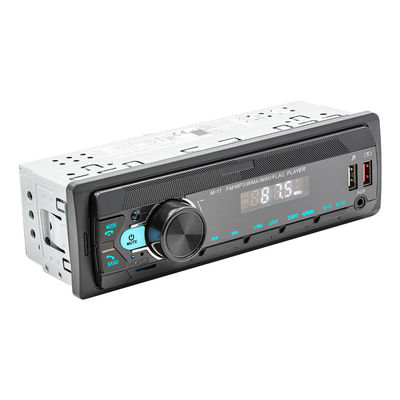 1Din MP3 Radio de audio de coche BT inalámbrico USB doble luces coloridas teléfono APP Control de voz Asistente portátil CD para DVD VCD