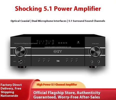 Amplificador de audio profesional de alta potencia 5.1CH 4200W con anti-retroalimentación, BT inalámbrico, para karaoke en casa, escenario, KTV y reuniones