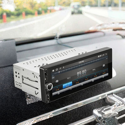 Radio para coche Single Din de 6,86 pulgadas con CarPlay/Android Auto, pantalla táctil LCD y conexión USB, colocación en el salpicadero