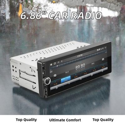 Radio para coche Single Din de 6,86 pulgadas con CarPlay/Android Auto, pantalla táctil LCD y conexión USB, colocación en el salpicadero