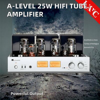 Amplificador de audio de tubo HIFI para el hogar A-Level 25W+25W, salida de alta potencia, receptores de auriculares integrados, amplificadores de altavoces de clase