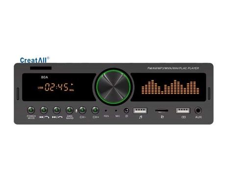 Creatall Nuevo reproductor de MP3 de automóvil con USB Flash Drive Slot BT Radio FM inalámbrica de manos libres Compatible con tarjetas MP3 y TF