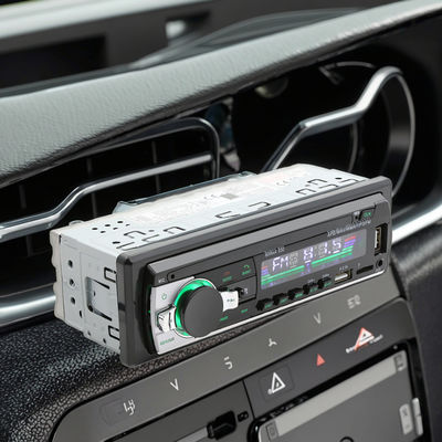 Reproductor MP3 para coche universal de un solo disco Creatall, unidad principal de audio con amplificador inalámbrico BT, unidad flash USB, manos libres y control central