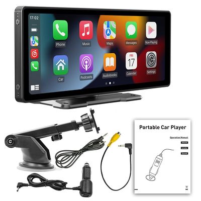 Pantalla portátil Carplay de 10.26 pulgadas Creatall MP5 Navegación Inversa Interconexión para reproductor de coche inalámbrico BT USB Salpicadero