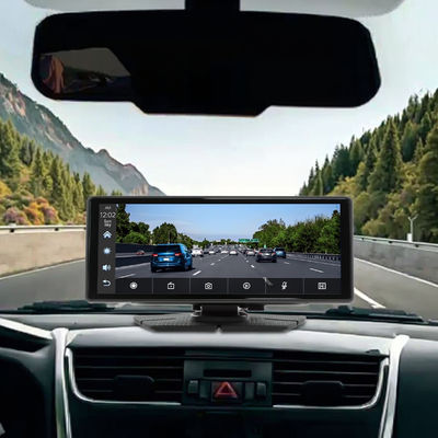 Creatall 8.1 pulgadas portátil todo en uno dispositivo de navegación de automóviles inalámbrico CarPlay delantero trasero doble grabación Dash Cam para tablero de instrumentos