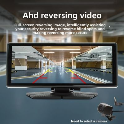 Creatall 8.1 pulgadas portátil todo en uno dispositivo de navegación de automóviles inalámbrico CarPlay delantero trasero doble grabación Dash Cam para tablero de instrumentos