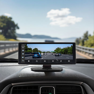 Dash Cam Creatall Portátil de 10.26 pulgadas con doble grabación y 2 lentes, grabadora de video delantera y trasera para CarPlay, navegación y coche transfronterizo