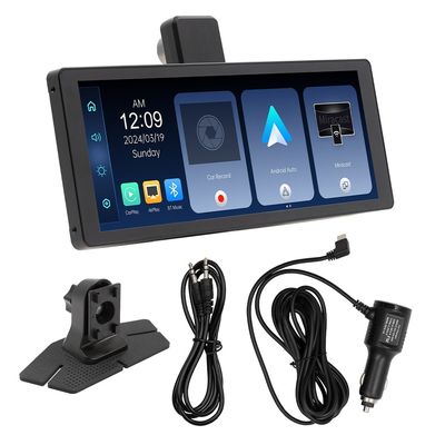 Dash Cam Creatall Portátil de 10.26 pulgadas con doble grabación y 2 lentes, grabadora de video delantera y trasera para CarPlay, navegación y coche transfronterizo