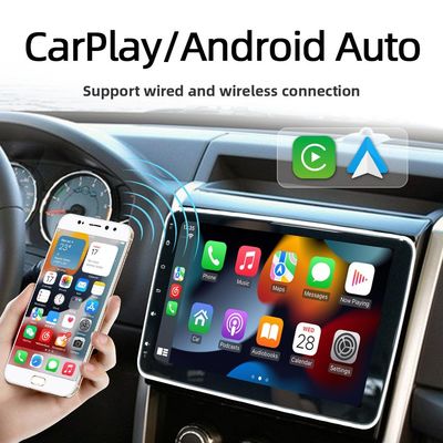 Unidad de Navegación GPS Android para Coche con Control Central Creatall de 10.1 Pulgadas CarPlay para BT USB Pantalla Giratoria 360 Grados Cabezal Único
