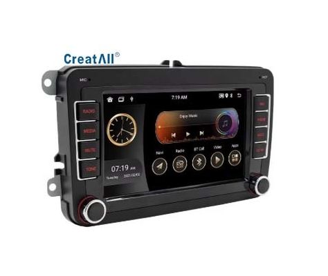 Creatall para Volkswagen Navegación Android de 7 pulgadas GPS Carplay Tablero de instrumentos Control central inalámbrico Máquina todo en uno 1 año
