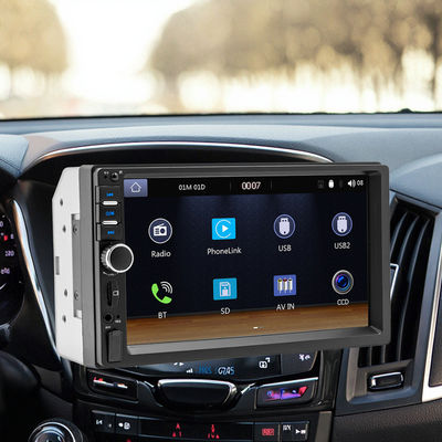 Radio central de coche con pantalla grande HD de 7 pulgadas Creatall MP5 BT con CarPlay USB compatible con WAV MP3 APE AAC FLAC Portátil