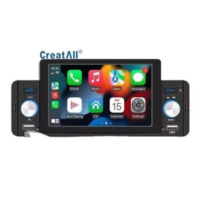 Creatall MP5 de 5 pulgadas para automóviles para cámara de retroceso Bluetooth CarPlay con cable / inalámbrico soporta WAV MP3 APE Formatos de audio USB