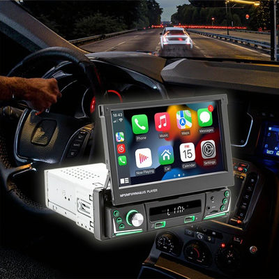Pantalla retráctil de 7 pulgadas Creatall, CarPlay inalámbrico todo en uno, inteligente para Bluetooth, cámara de marcha atrás, reproductor MP5 para automóvil