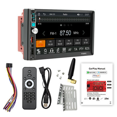 Creatall 7-Inch Dual Reel Reverse Camera MP5 Player para Bluetooth Pantalla de control central Navegación de CarPlay Android Espejo automático