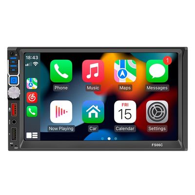 Creatall 7-Inch Dual Reel Reverse Camera MP5 Player para Bluetooth Pantalla de control central Navegación de CarPlay Android Espejo automático