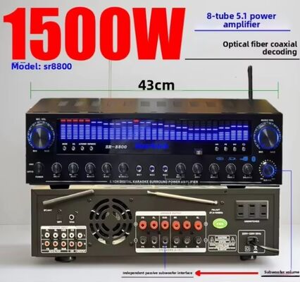 Amplificador doméstico de 5.1 canales SR-8800 con molde privado y personalización de marca OEM