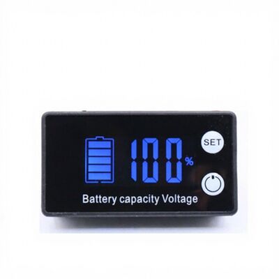 JX-6133C LCD Voltage Monitor 7-70V DC for 12V Lead-Acid & Ternary Lithium Batteries with Battery Capacity and Percentage Display