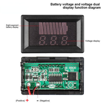 Waterproof LED Digital Voltmeter Tester 12V-72V Battery Charge Level Indicator Lithium Battery Capacity Electronic Components