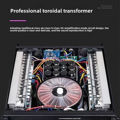 Cross-border 4.0 Channel Professional Stage Performance Wedding Speaker KTV Power Amplifier Post-amplifier High-fidelity Metal