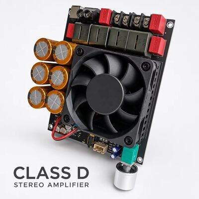 Amplificador estéreo de placa amplificadora TPA3255 de 600W+600W con ventilador de refrigeración Clase D DC18-50V