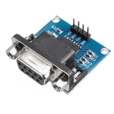 5.5V MAX3232 MAX232 Modulo RS232 a TTL Convertidor de puertos serie DB9 Conector