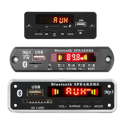 MP3 Player USB Module BT 5.0 MP3 Decoder Board FM AUX Amplificador de potencia de grabación de radio