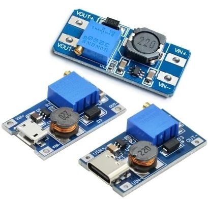 Creatall MT3608 Módulo de refuerzo CC-DC 2A Tabla de refuerzo Voltado de entrada 2-24V Voltado de salida 30V