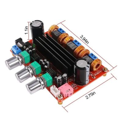 Módulo de Audio TPA3116D2, placa amplificadora de potencia Clase D de 2,1 canales con potencia de salida de 200W y voltaje amplio de DC12-24V