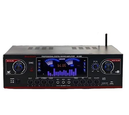 Amplificador de karaoke para cine en casa AV-888 de 7.1 canales y 2000W de alta potencia, altavoz de doble bucle y 12 tubos, fabricado en metal duradero